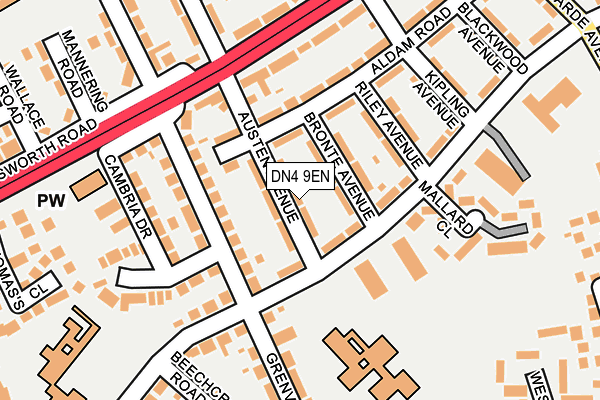 DN4 9EN map - OS OpenMap – Local (Ordnance Survey)