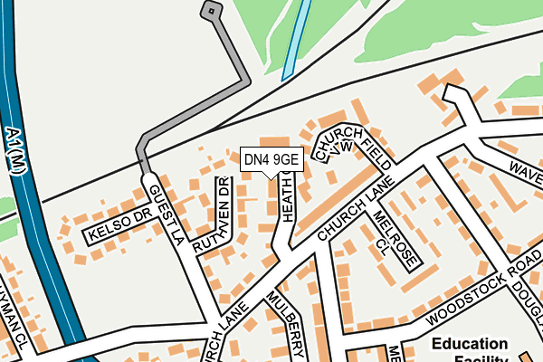 DN4 9GE map - OS OpenMap – Local (Ordnance Survey)