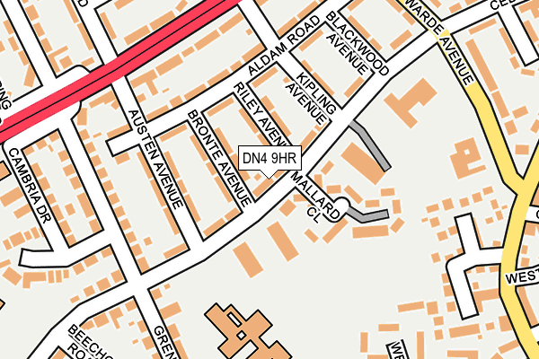 DN4 9HR map - OS OpenMap – Local (Ordnance Survey)