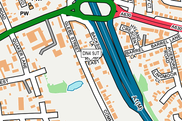 DN4 9JT map - OS OpenMap – Local (Ordnance Survey)