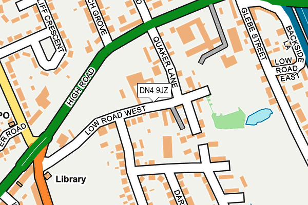 DN4 9JZ map - OS OpenMap – Local (Ordnance Survey)