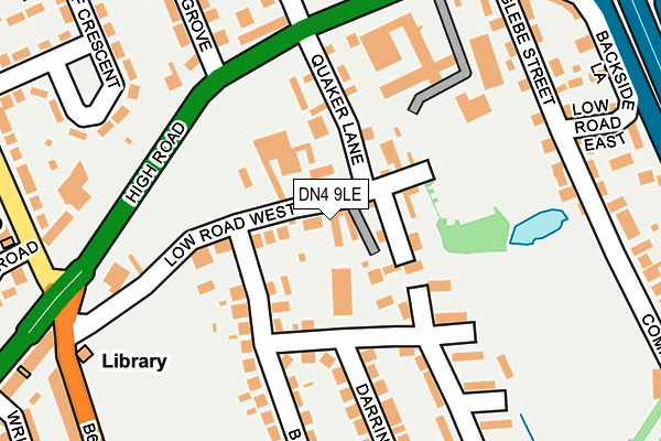 DN4 9LE map - OS OpenMap – Local (Ordnance Survey)
