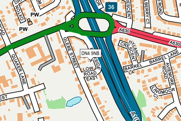 DN4 9NB map - OS OpenMap – Local (Ordnance Survey)