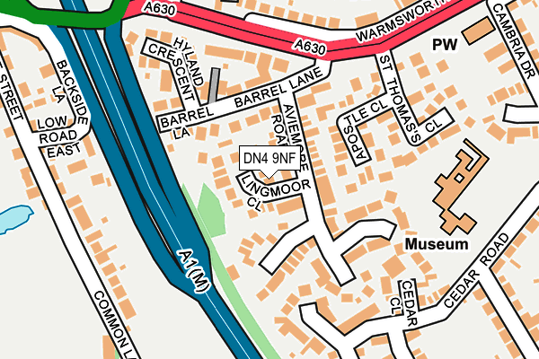 DN4 9NF map - OS OpenMap – Local (Ordnance Survey)