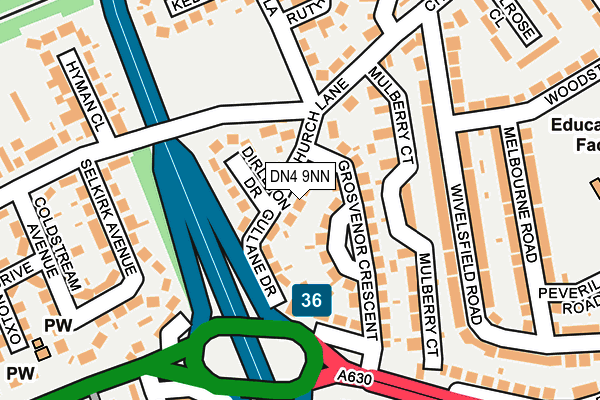 DN4 9NN map - OS OpenMap – Local (Ordnance Survey)