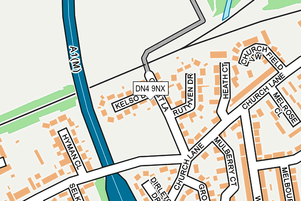DN4 9NX map - OS OpenMap – Local (Ordnance Survey)