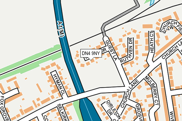 DN4 9NY map - OS OpenMap – Local (Ordnance Survey)