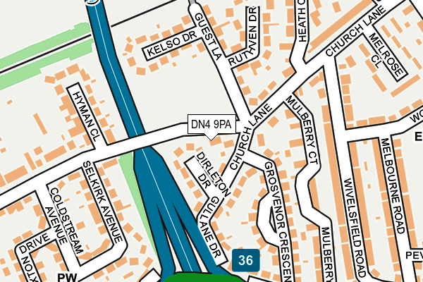 DN4 9PA map - OS OpenMap – Local (Ordnance Survey)