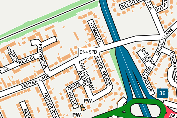 DN4 9PD map - OS OpenMap – Local (Ordnance Survey)