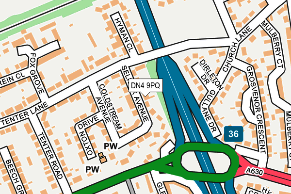 DN4 9PQ map - OS OpenMap – Local (Ordnance Survey)