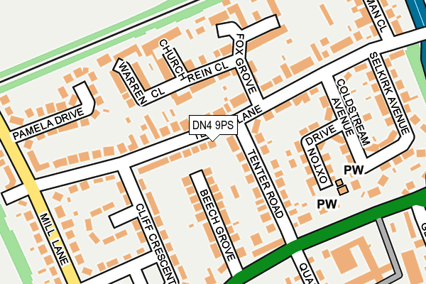 DN4 9PS map - OS OpenMap – Local (Ordnance Survey)