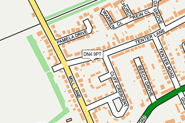 DN4 9PT map - OS OpenMap – Local (Ordnance Survey)