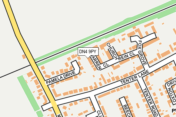 DN4 9PY map - OS OpenMap – Local (Ordnance Survey)