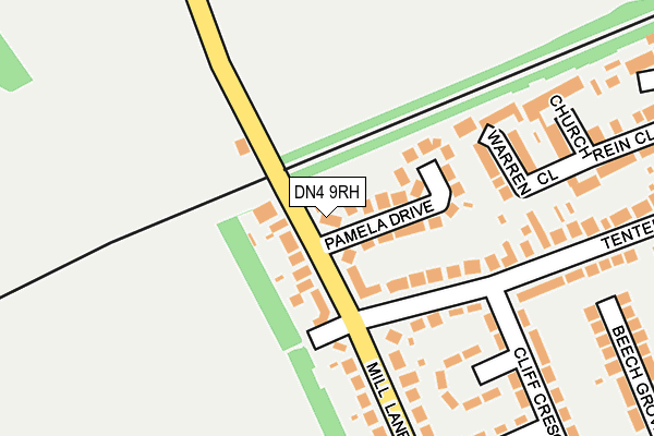 DN4 9RH map - OS OpenMap – Local (Ordnance Survey)