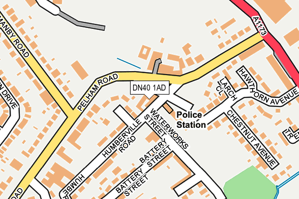 DN40 1AD map - OS OpenMap – Local (Ordnance Survey)