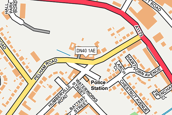 DN40 1AE map - OS OpenMap – Local (Ordnance Survey)