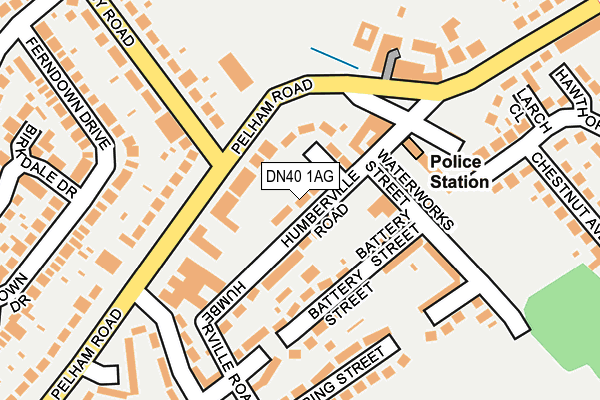 DN40 1AG map - OS OpenMap – Local (Ordnance Survey)