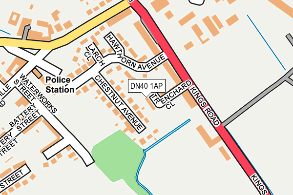DN40 1AP map - OS OpenMap – Local (Ordnance Survey)