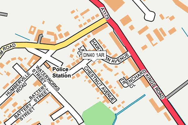 DN40 1AR map - OS OpenMap – Local (Ordnance Survey)