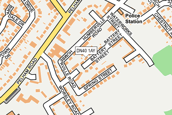 DN40 1AY map - OS OpenMap – Local (Ordnance Survey)