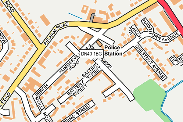 DN40 1BG map - OS OpenMap – Local (Ordnance Survey)