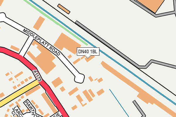 DN40 1BL map - OS OpenMap – Local (Ordnance Survey)