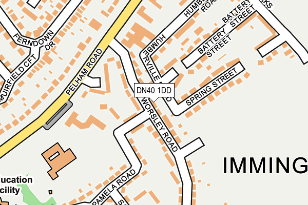 DN40 1DD map - OS OpenMap – Local (Ordnance Survey)