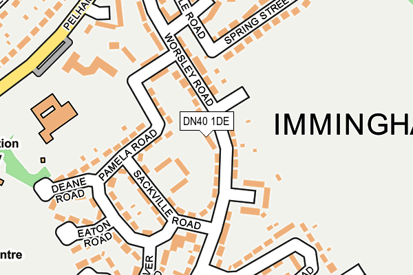 DN40 1DE map - OS OpenMap – Local (Ordnance Survey)