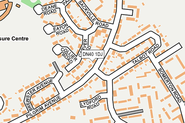 DN40 1DJ map - OS OpenMap – Local (Ordnance Survey)