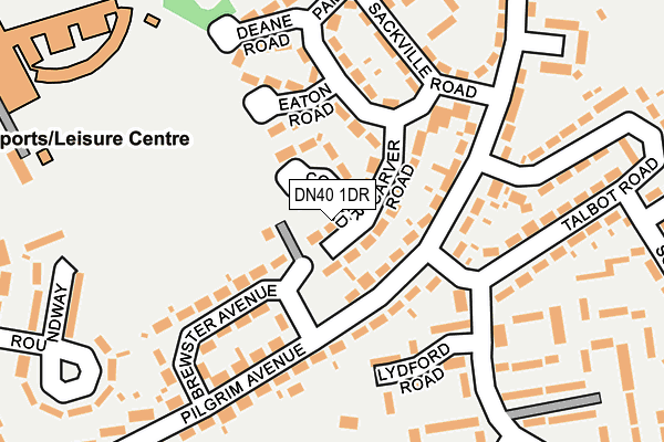 DN40 1DR map - OS OpenMap – Local (Ordnance Survey)