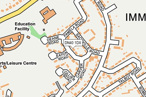 DN40 1DX map - OS OpenMap – Local (Ordnance Survey)