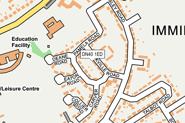 DN40 1ED map - OS OpenMap – Local (Ordnance Survey)