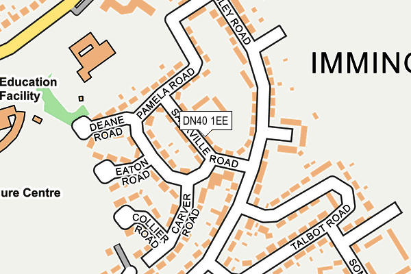 DN40 1EE map - OS OpenMap – Local (Ordnance Survey)