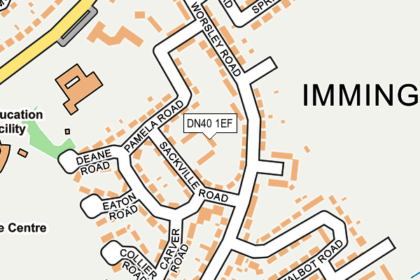 DN40 1EF map - OS OpenMap – Local (Ordnance Survey)