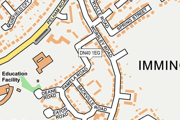 DN40 1EG map - OS OpenMap – Local (Ordnance Survey)