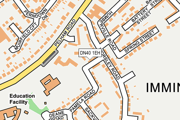 DN40 1EH map - OS OpenMap – Local (Ordnance Survey)