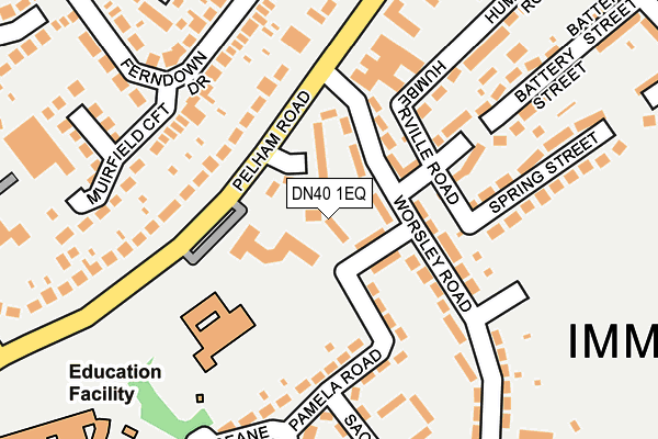 DN40 1EQ map - OS OpenMap – Local (Ordnance Survey)