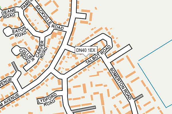 DN40 1EX map - OS OpenMap – Local (Ordnance Survey)