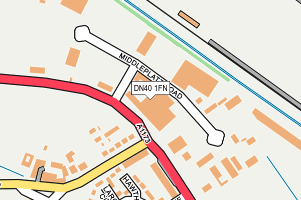 DN40 1FN map - OS OpenMap – Local (Ordnance Survey)