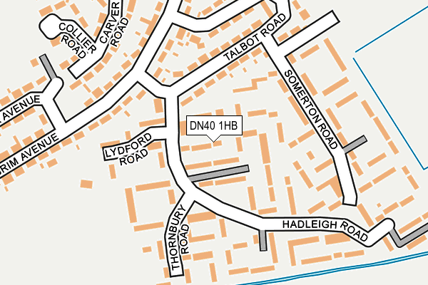 DN40 1HB map - OS OpenMap – Local (Ordnance Survey)