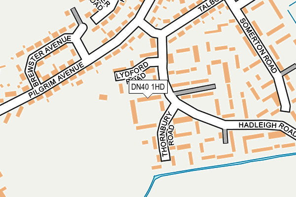 DN40 1HD map - OS OpenMap – Local (Ordnance Survey)