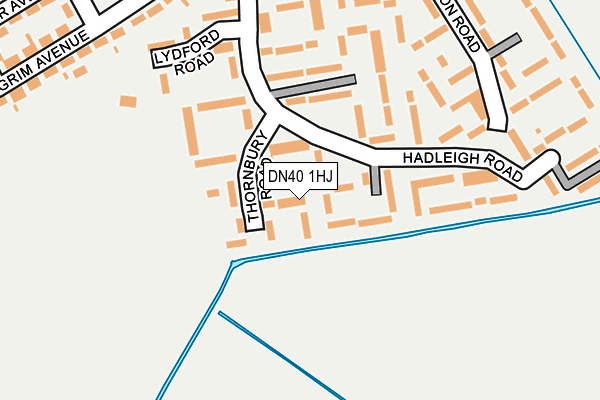 DN40 1HJ map - OS OpenMap – Local (Ordnance Survey)