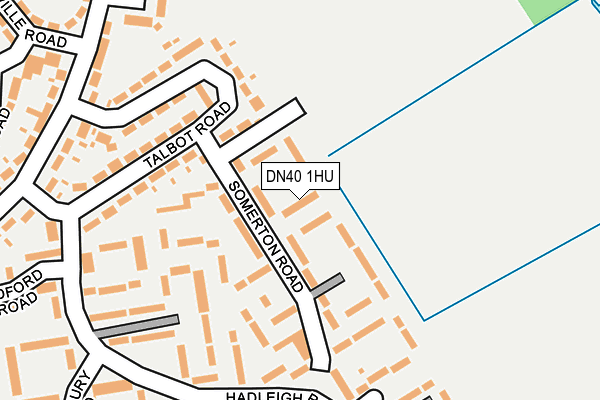 DN40 1HU map - OS OpenMap – Local (Ordnance Survey)
