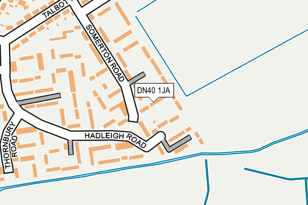 DN40 1JA map - OS OpenMap – Local (Ordnance Survey)