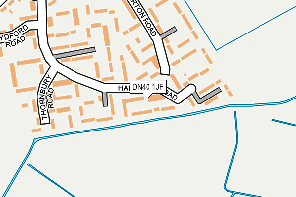 DN40 1JF map - OS OpenMap – Local (Ordnance Survey)