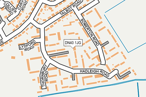 DN40 1JG map - OS OpenMap – Local (Ordnance Survey)