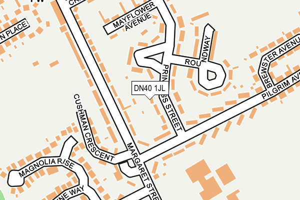 DN40 1JL map - OS OpenMap – Local (Ordnance Survey)