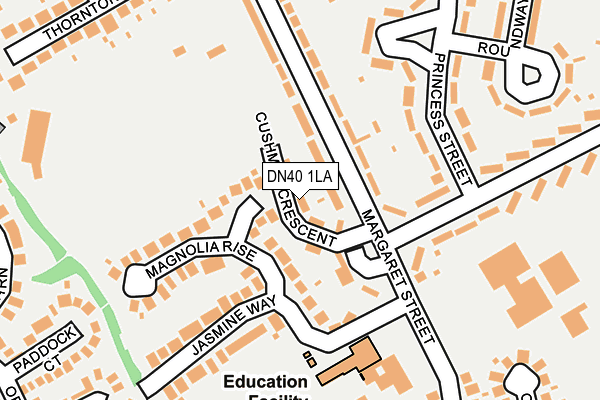 DN40 1LA map - OS OpenMap – Local (Ordnance Survey)