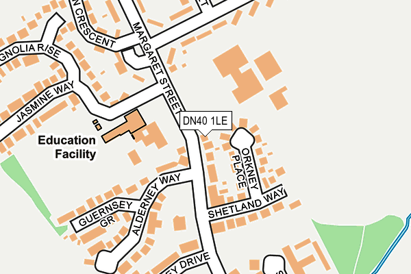 DN40 1LE map - OS OpenMap – Local (Ordnance Survey)