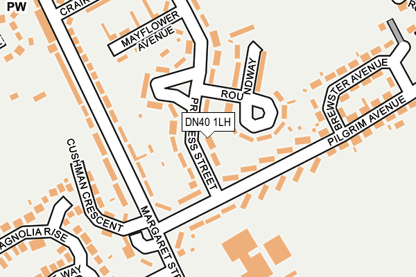DN40 1LH map - OS OpenMap – Local (Ordnance Survey)